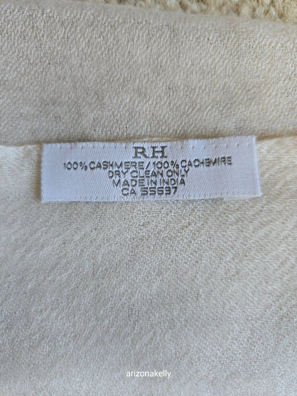 Restoration Hardware Cashmere Ivory Scarf Lightweight - Picture 2 of 10
